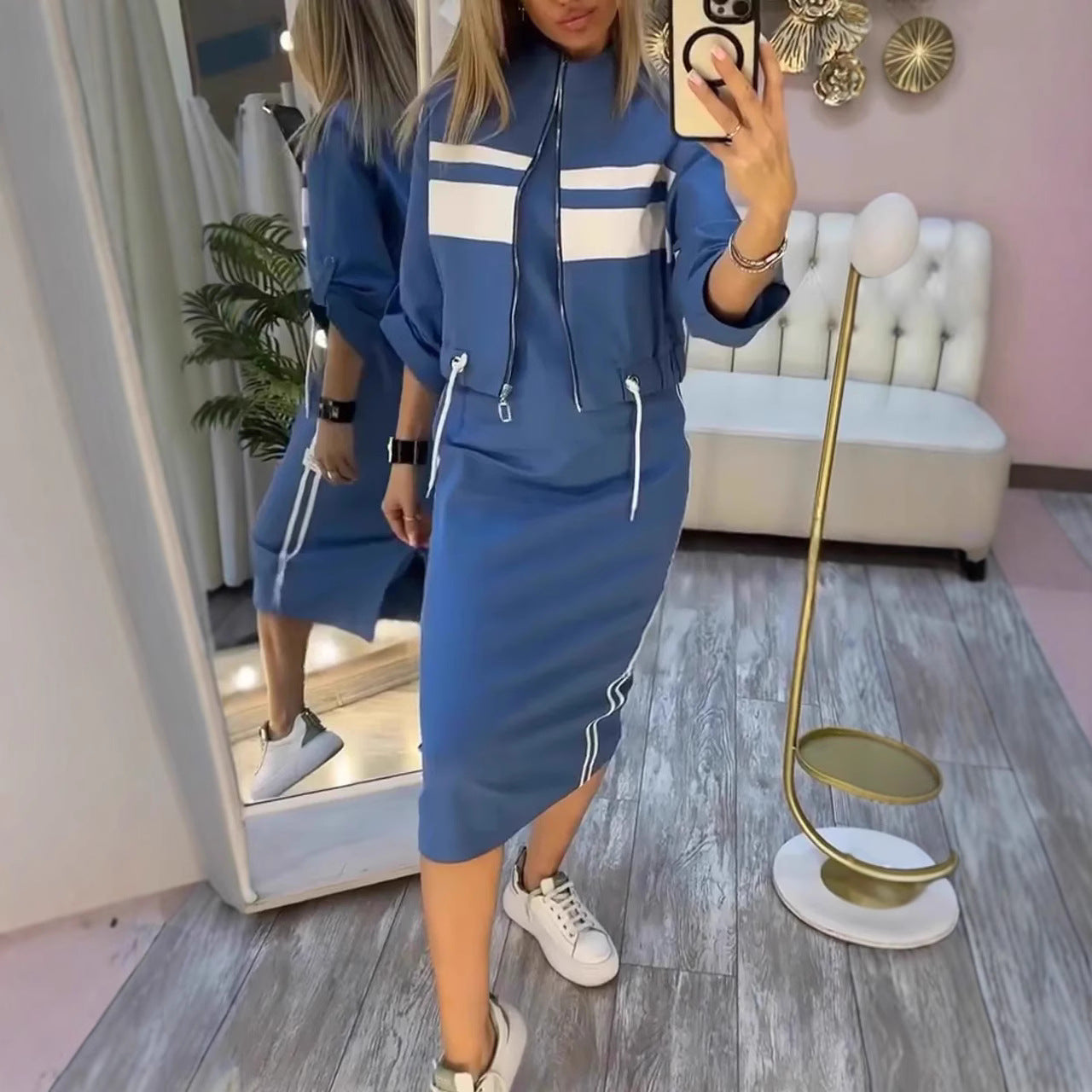 HIBA - Gonna midi e Bomber coordinato