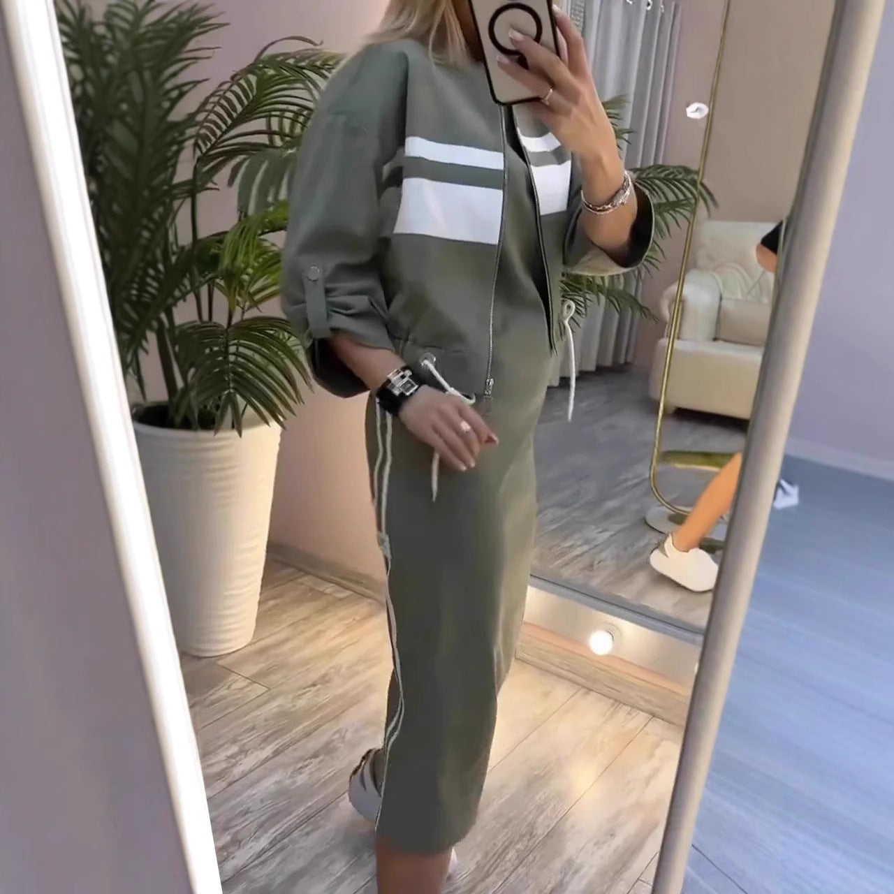 HIBA - Gonna midi e Bomber coordinato