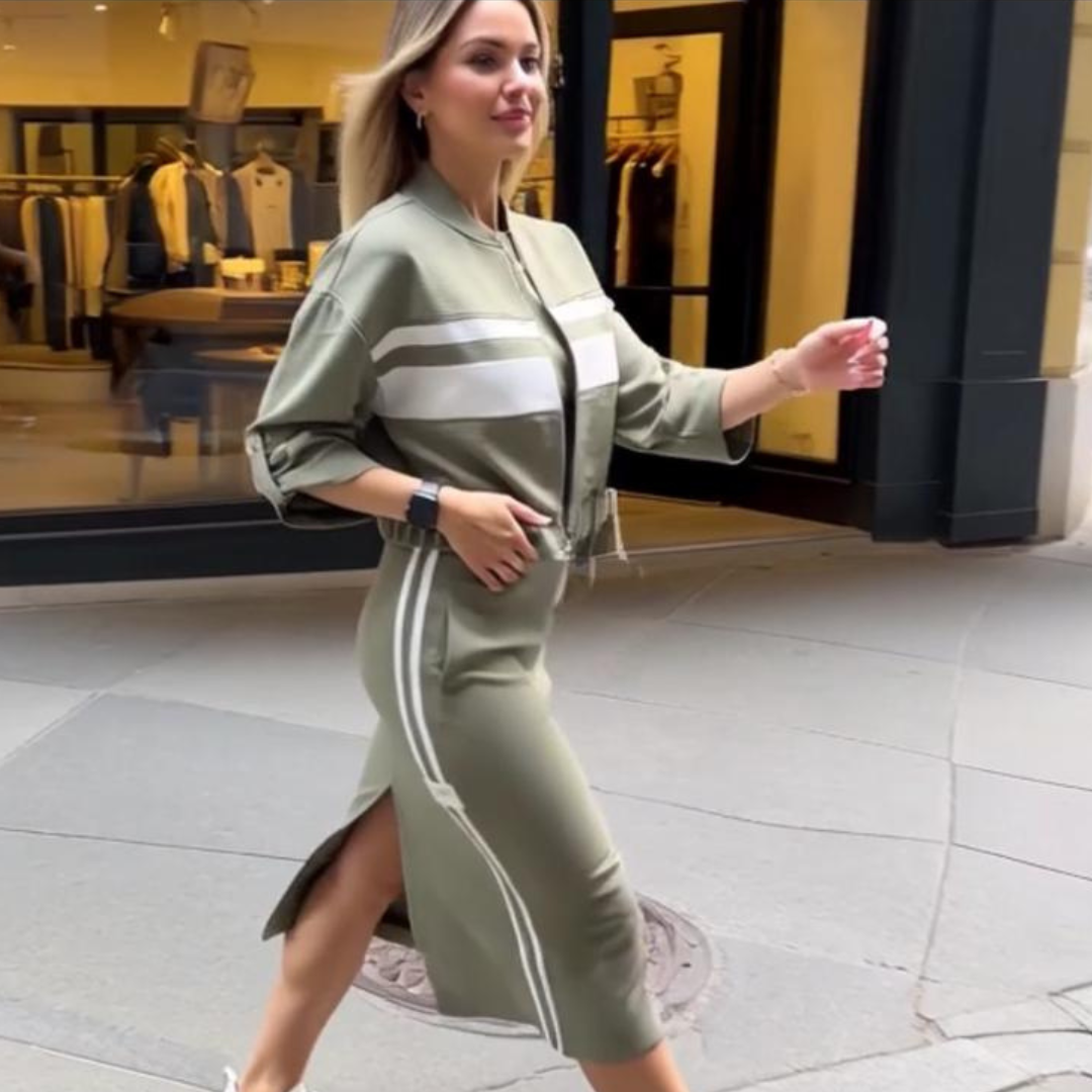 HIBA - Gonna midi e Bomber coordinato